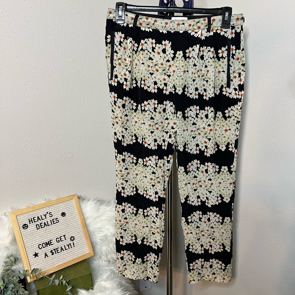 Harlyn Floral Pleated Silk Pants